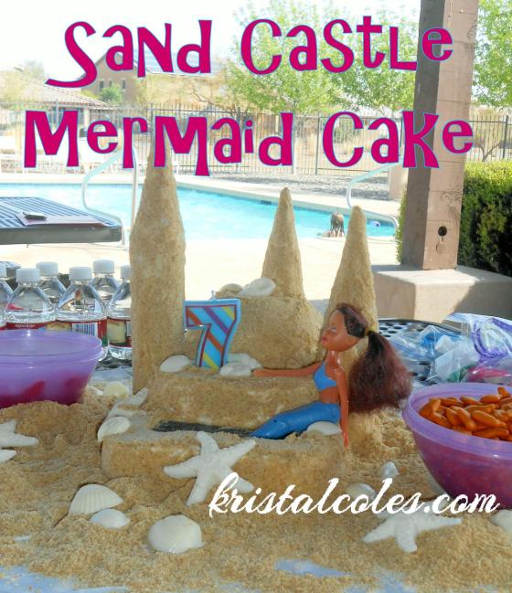 Sand Castle Mermaid Cake kristalcoles.com